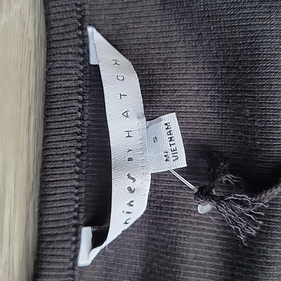 NWT The Nines by HATCH Black 3/4 Sleeve Ribbed Jersey Maternity Midi Dress Small - Picture 5 of 10